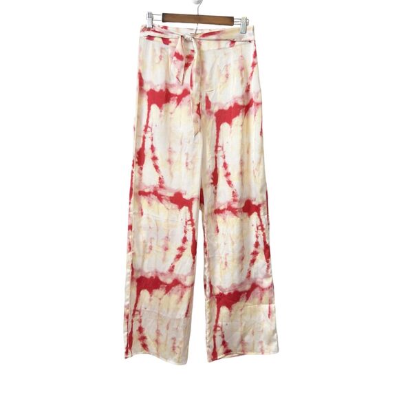 Revolve Superdown Pants Womens Medium Tie Dye Nicky Wide Leg Chic Party Preppy - Picture 1 of 14